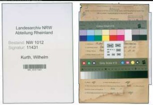Entnazifizierung Wilhelm Kurth , geb. 15.04.1917 (Versandarbeiter)