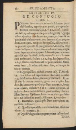 Articulus IV. De Conjugio.