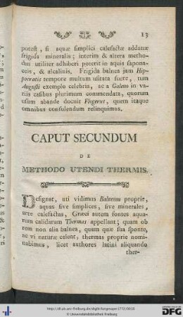 Caput Secundum. De Methodo Utendi Thermis.