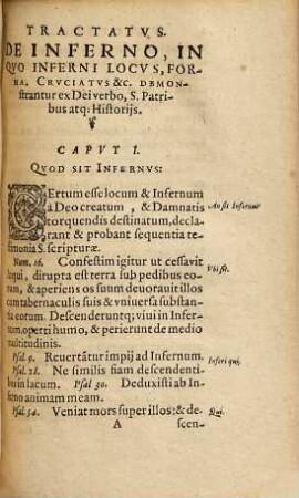 De Inferno Seu Cacodaemonum, damnatorumq[ue] domicilio : Tractatus Ex Dei Verbo, S. Patribus Atque Historiis permultits congestus ...