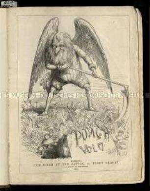 Satirische Zeitschrift "Punch oder The London Charivari. 17. Vol. 1849