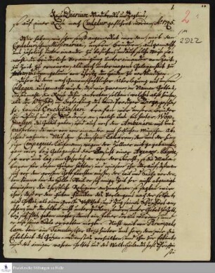 Reisetagebuch von Johann Christian Wiedebrock und Daniel Zeglin.