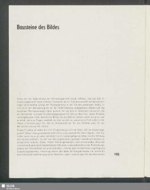 Bausteine des Bildes