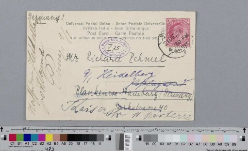 Postkarte an Richard Dehmel