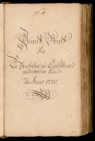 No. 14 Drechsler zu Caßell und anderswo im Lande de Anno 1770.