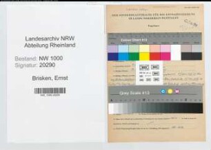 Entnazifizierung Ernst Brisken, geb. 20.02.1908 (Reichsbahnrat)