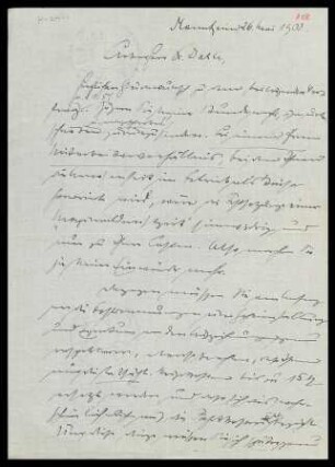 [Brief von Otto Selz an Julius Bahle vom 26. Mai 1938]