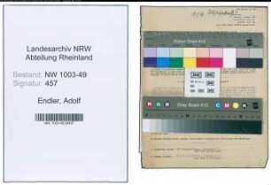 Entnazifizierung Adolf Endler , geb. 02.11.1907 (Geschaeftsfuehrer)