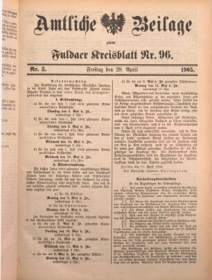 3: Beilage vom Freitag, 28. April 1905