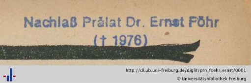 [Provenienz]: Föhr, Ernst