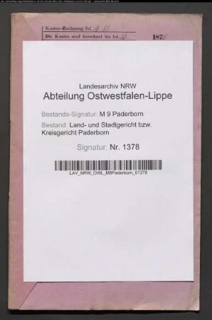 Erblasser: Müller, Josephine, geb. Pöppel; Ehepartner: Müller: