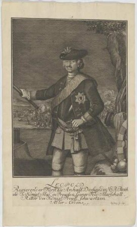 Bildnis von Leopold, Fürst zu Anhalt-Dessau