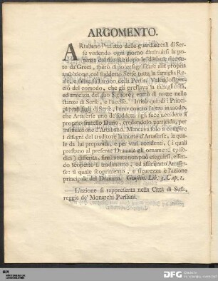 Argomento. / Inhalt.