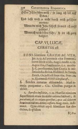 Cap. VI. Lucae. Christus est ...