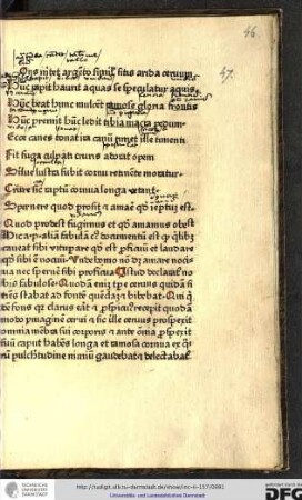 [De cervo se speculante in fontem].