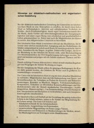 Hinweise zur didaktisch-methodischen und organisatorischen Gestaltung