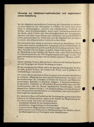 Hinweise zur didaktisch-methodischen und organisatorischen Gestaltung