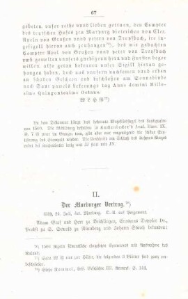 II. Der Marburger Vertrag