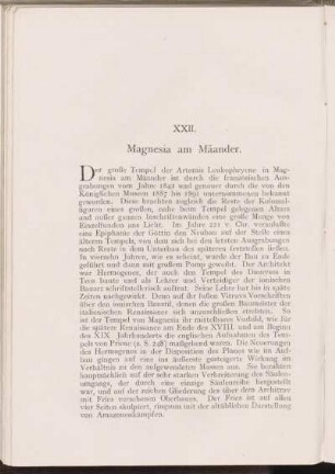 XXII. Magnesia am Mäander.