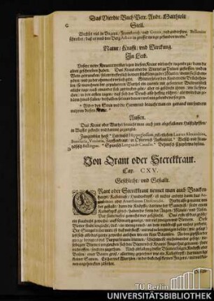 Cap. CXV. Von Orant oder Sterckkraut.