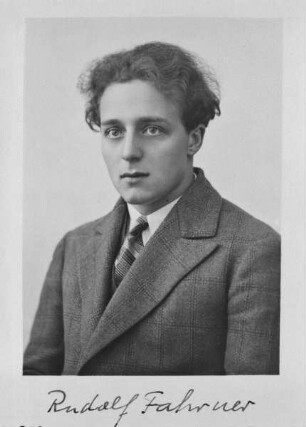 Rudolf Fahrner (1903-?), 1928 Privatdozent der Deutsche Philologie in Marburg