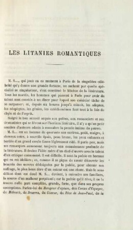 Les litanies romantiques