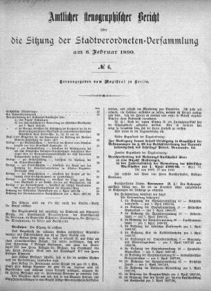No. 6, 6. Februar 1890