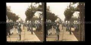 Kaiser Wilhelm II beim Defilieren der Truppe, Charlottenburg, Berlin