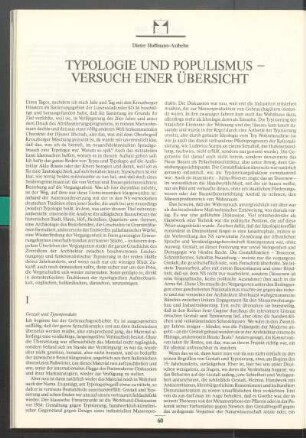 Typologie und Populismus