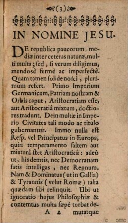 Lucii Verini De aristocratia et oligarchia commentarius