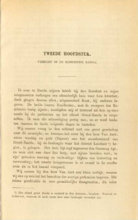 Tweede hoofdstuk. Verblijf in de residentie Banda