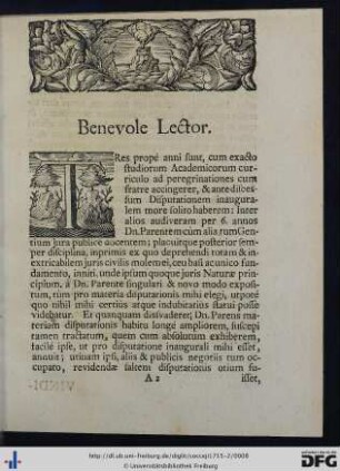 Benevole Lector.
