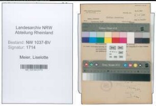 Entnazifizierung Liselotte Meier , geb. 18.07.1914 ()