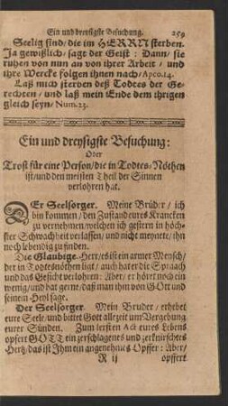 Ein und dreysigste Besuchung: