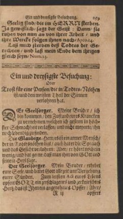 Ein und dreysigste Besuchung: