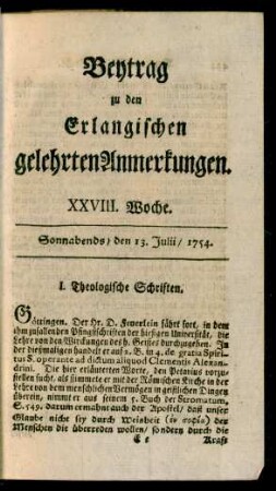 XXVIII. Woche