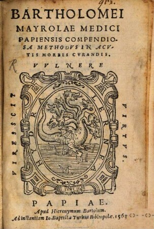 Compendiosa methodus in acutis morbis curandis