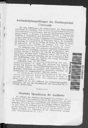 Deutsche Sprachkurse für Ausländer