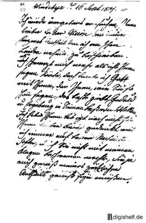 30: Brief von Katharina Gräfin Stolberg-Stolberg an Johann Wilhelm Ludwig Gleim