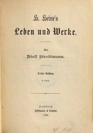 H. Heine's Leben und Werke, 2