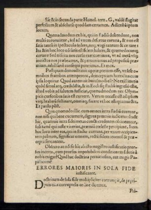 Errores Maioris In Sola Fide iustificante.