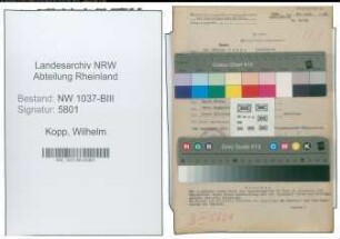 Entnazifizierung Wilhelm Kopp , geb. 27.01.1904 (Studienrat)