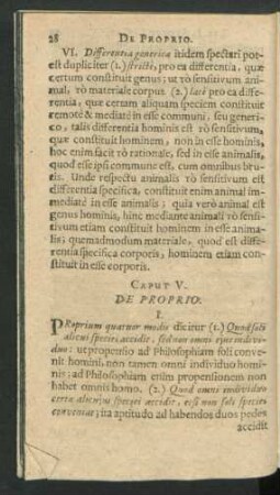 Caput V. De Proprio.