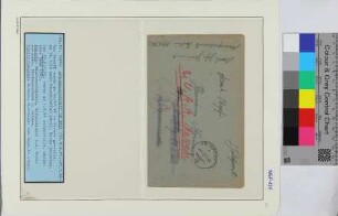 Privat-Feldpostbrief, Schiffsname/Landeinheit: 22. Minensuchflottille M 382, Feldpostnr. 35862; Frankatur, Mi.-Nr.: [Keine]; Poststempel: Feldpost f 27.7.44; Nebenstempel: in rot: Dienststelle Feldpost-Nr. M 35862