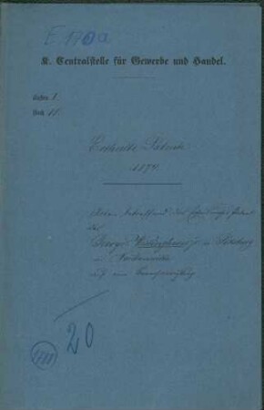 Patent des George Westinghouse jun. in Pittsburgh in Nordamerika auf eine Bremsvorrichtung