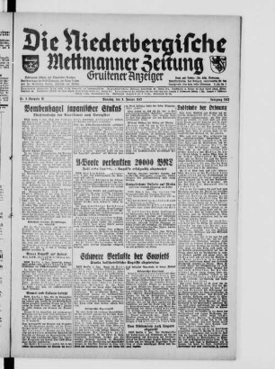 Die Niederbergische Mettmanner Zeitung. 1941-1950