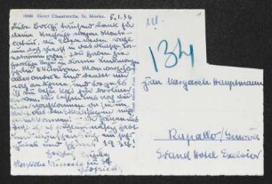 Brief von Brigitte Bermann Fischer und Gottfried Bermann Fischer an Margarete Hauptmann