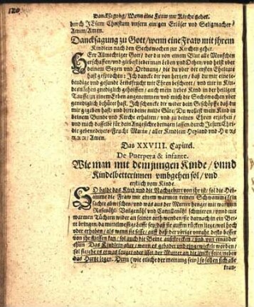 vnd erstlich vom Kinde