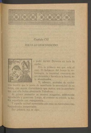 Capítulo CXI - Hacia lo desconocido