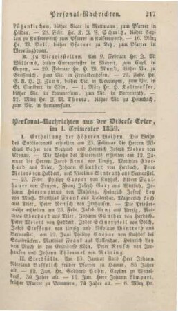 217-218 Personalnachrichten aus der Diözese Trier